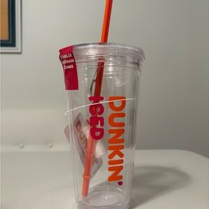 2025 Limited Edition Clear Iced Dunkin’ Donuts Tumbler 24oz & Keychain Set
